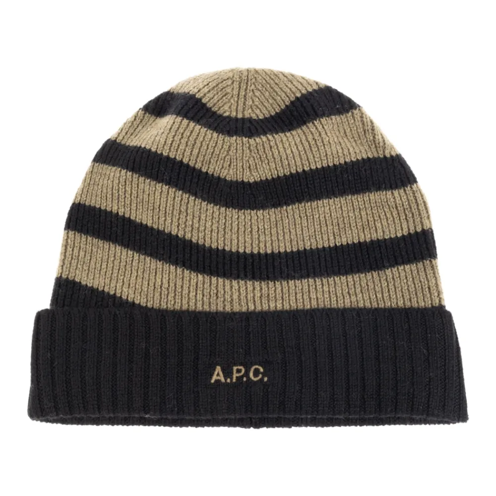Huer & Kasketter<A.P.C. Kasket med logo Sort