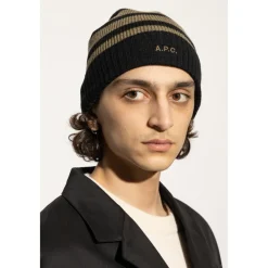 Huer & Kasketter<A.P.C. Kasket med logo Sort