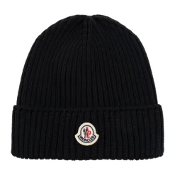 Huer & Kasketter^Moncler Kasket med logo patch Sort