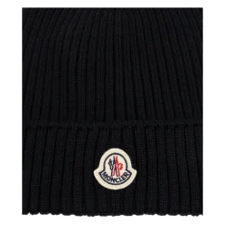 Huer & Kasketter^Moncler Kasket med logo patch Sort