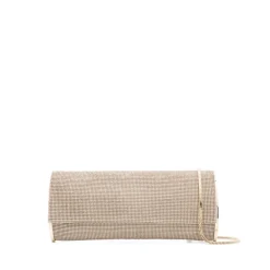 Clutch^Benedetta Bruzziches Kate Crystal Mesh Clutch Beige