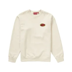 Trøjer|Sweatshirts<Supreme Kæde Logo Crewneck i Natur Beige