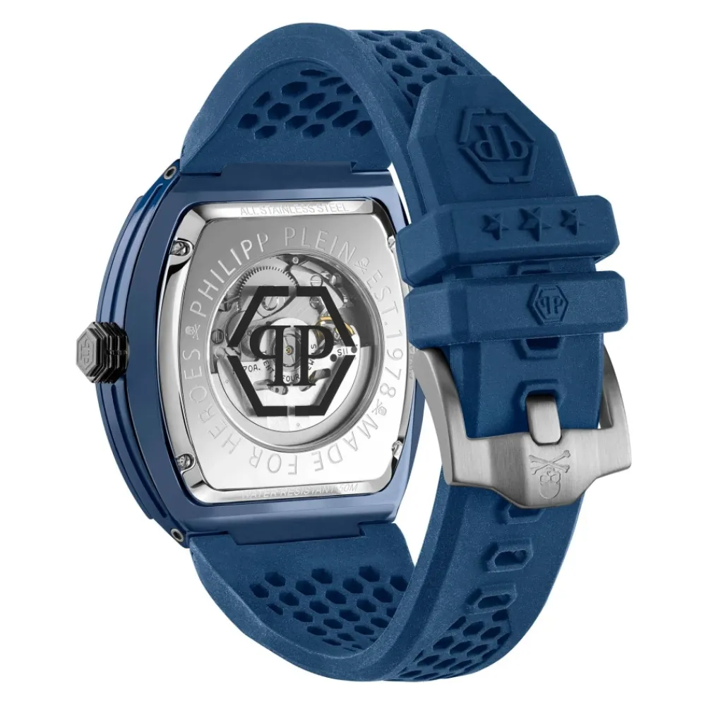 Ure^Philipp Plein $keleton Ecoceramic Automatic Watch Blå