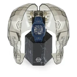 Ure^Philipp Plein $keleton Ecoceramic Automatic Watch Blå