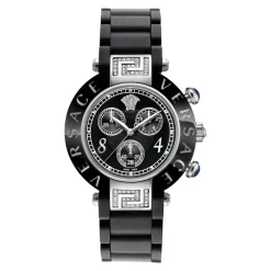 Ure<Versace Keramisk Chrono Reve Ur Sort