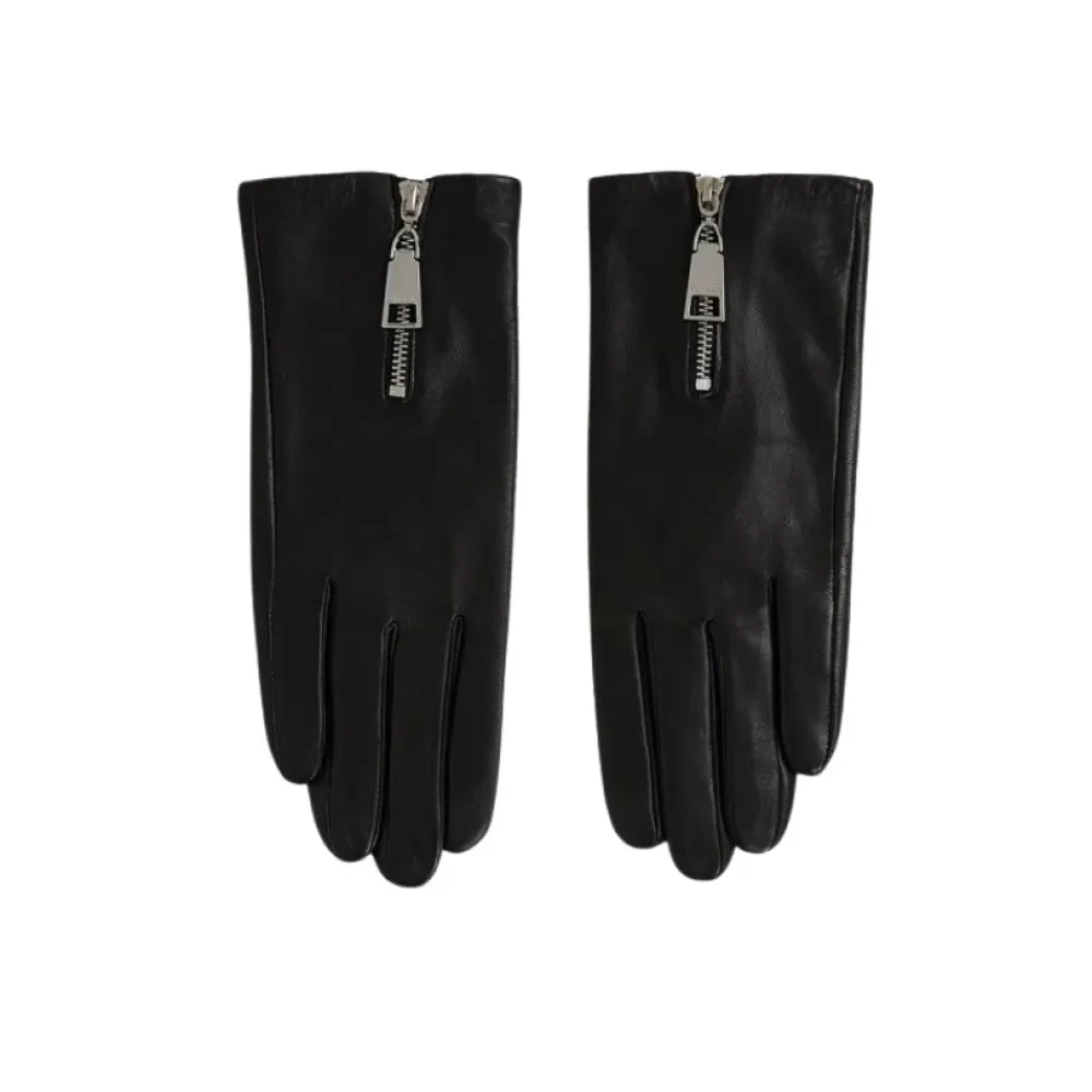 Handsker<Karl Lagerfeld K/Essential Zipped Handsker Sort