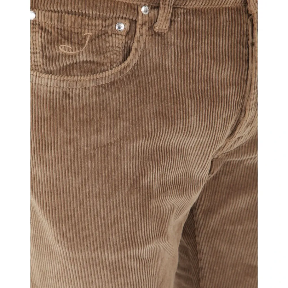 Bukser<Jacob Cohën Khaki e Slim-Fit Denim Bukser Brun
