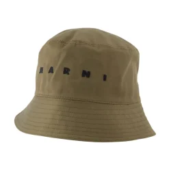 Huer & Kasketter^Marni Khaki Syntetisk Polyester Læder Foring Taske Grøn
