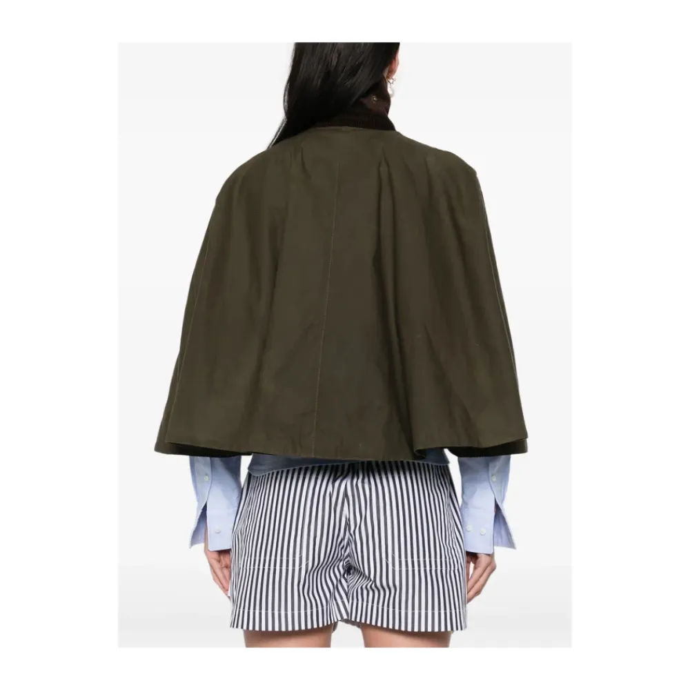 Jakker<Barbour Khaki Vendbar overtøj med trykknaplukning Grøn