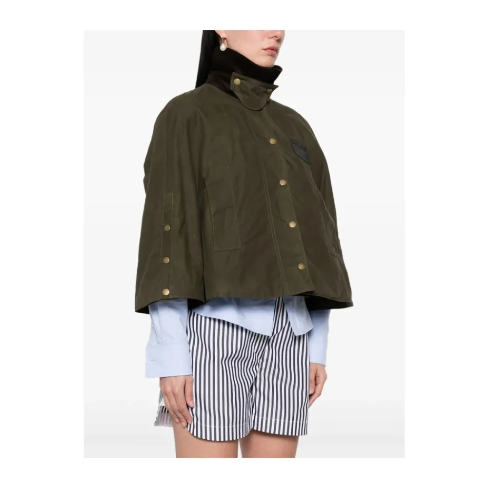 Jakker<Barbour Khaki Vendbar overtøj med trykknaplukning Grøn