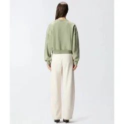Sweatshirts|Striktrøjer & Sweatere^PINKO Kikoine Cropped Sweatshirt Grøn