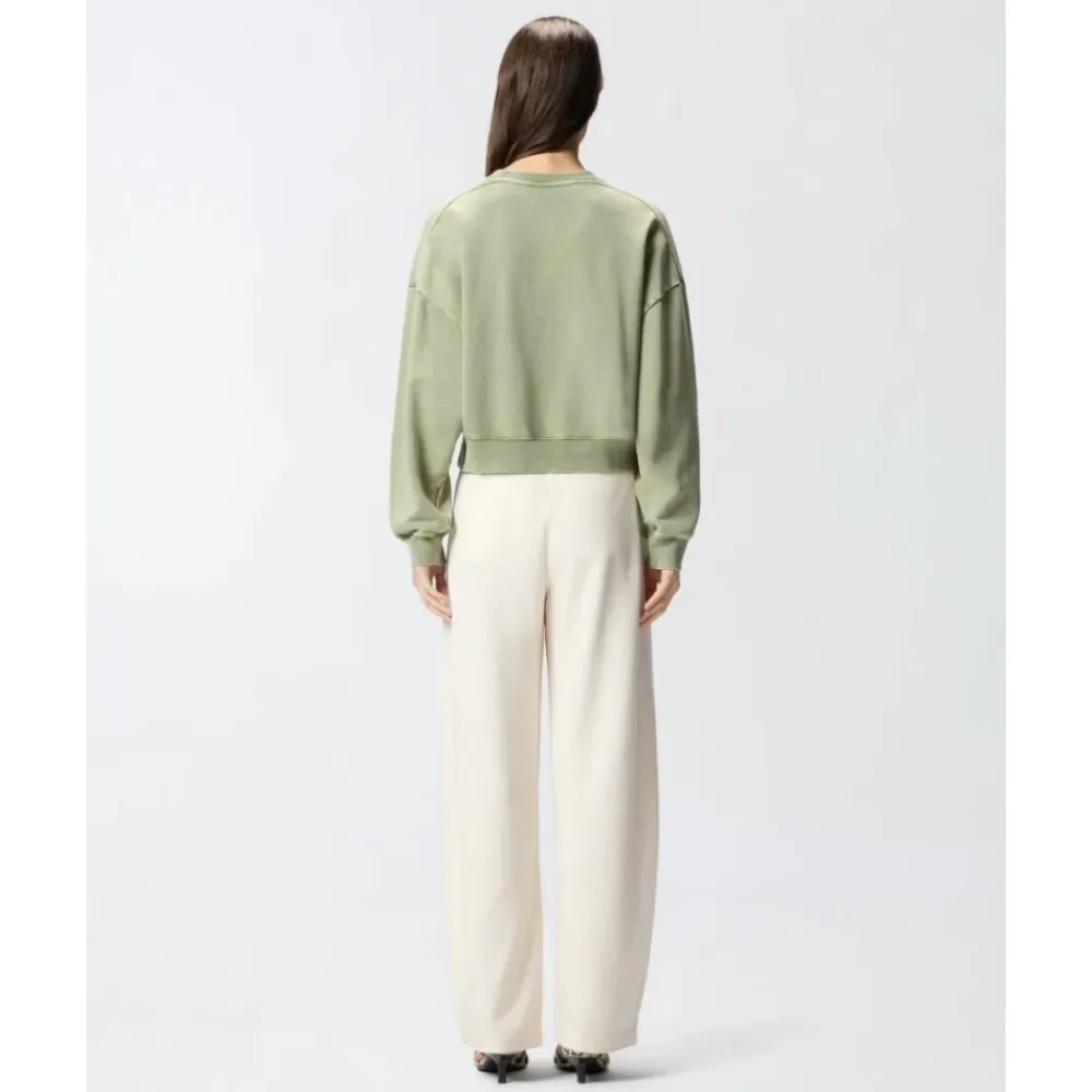 Sweatshirts|Striktrøjer & Sweatere^PINKO Kikoine Cropped Sweatshirt Grøn