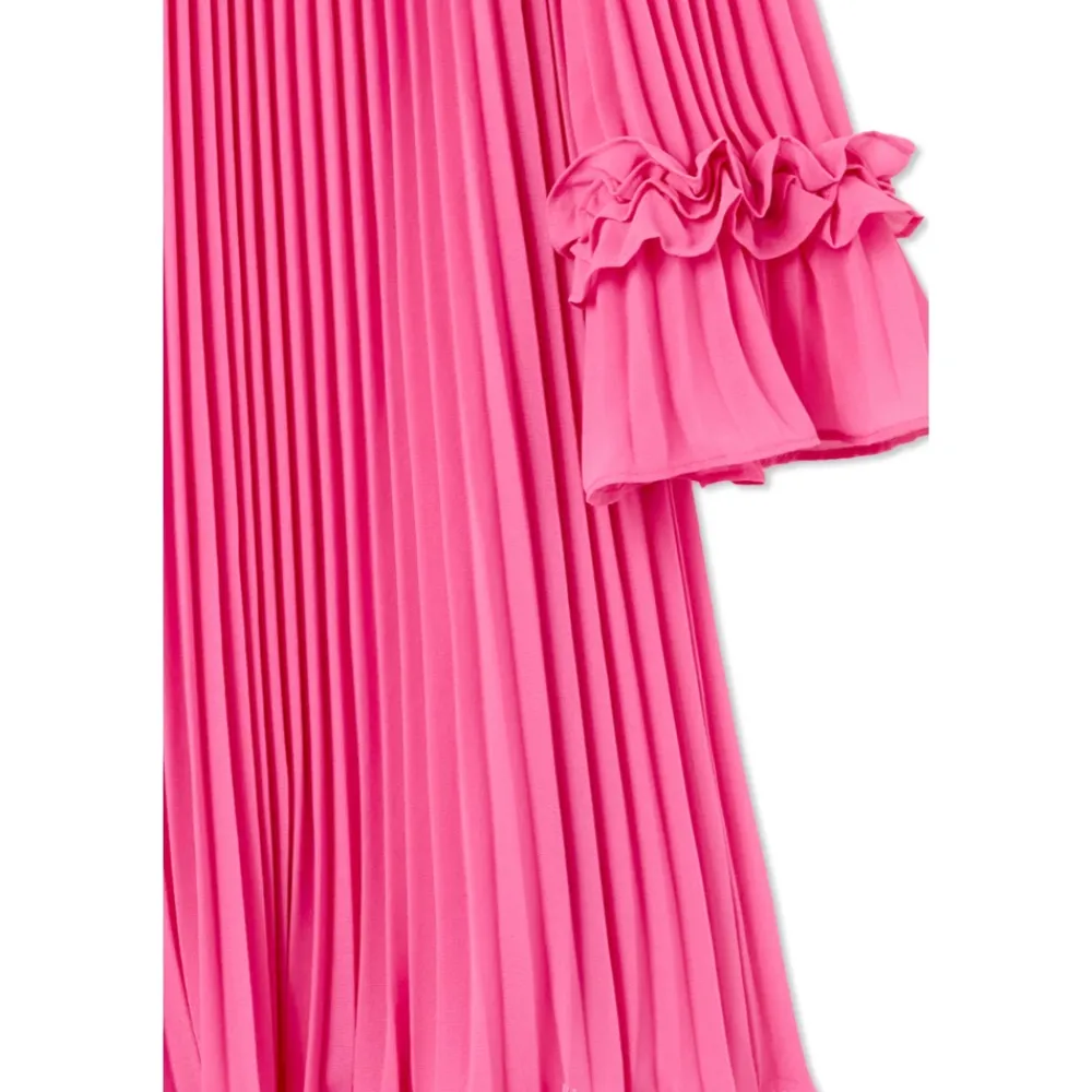 Kjoler & Nederdele^Self Portrait Kjole med blonderkant Pink