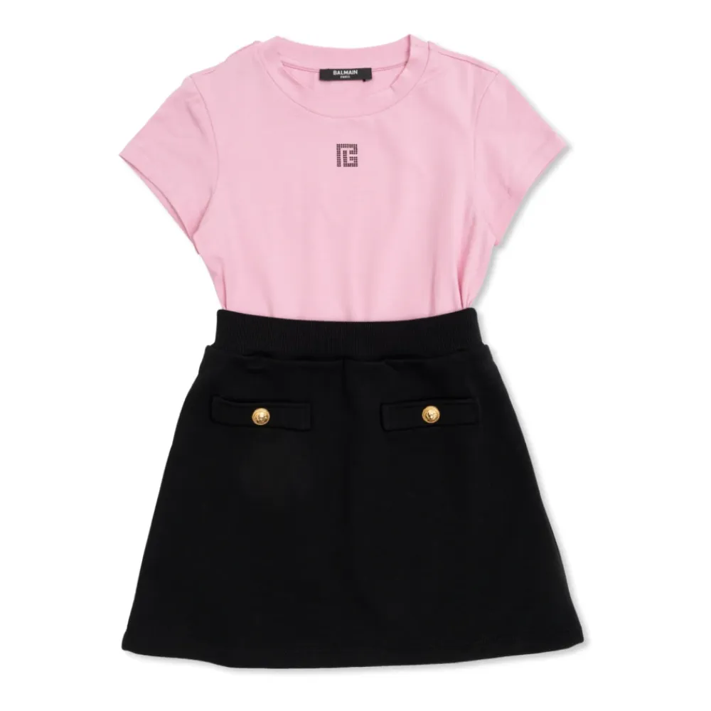 Kjoler & Nederdele^Balmain Kjole med dekorative lommer Pink