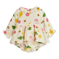 Kjoler & Nederdele^Mini Rodini Kjole med farverigt print Beige
