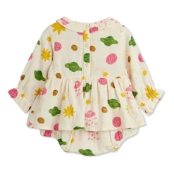 Kjoler & Nederdele^Mini Rodini Kjole med farverigt print Beige