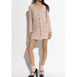 Kjoler<Alessandra Rich Kjole med glitrende pynt Pink