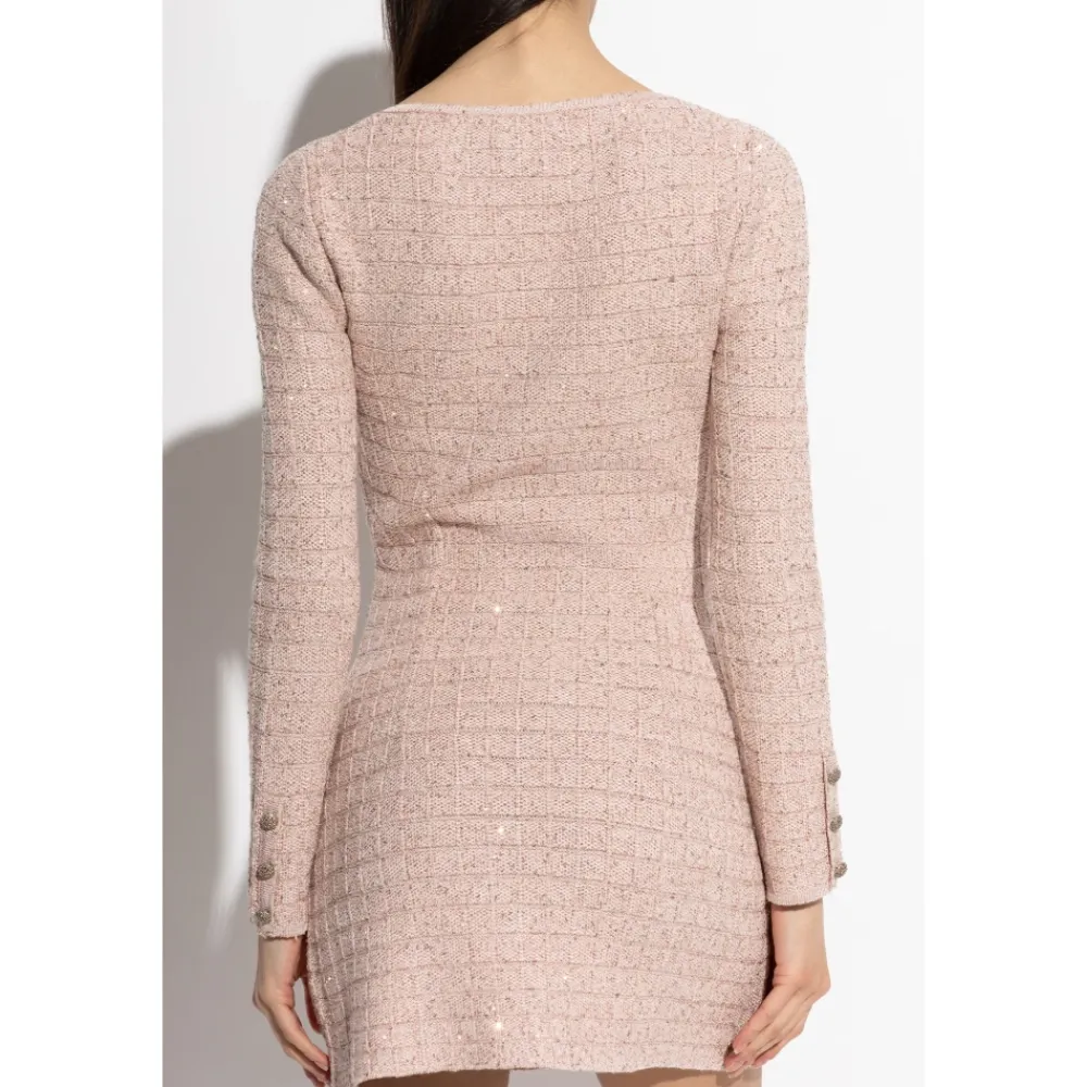 Kjoler<Alessandra Rich Kjole med glitrende pynt Pink