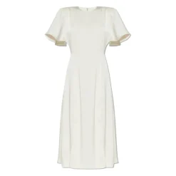 Kjoler<ROTATE Birger Christensen Kjole med slidser Beige