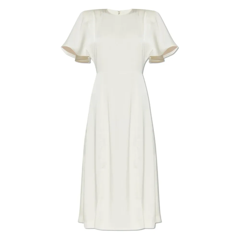 Kjoler<ROTATE Birger Christensen Kjole med slidser Beige