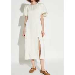 Kjoler<ROTATE Birger Christensen Kjole med slidser Beige