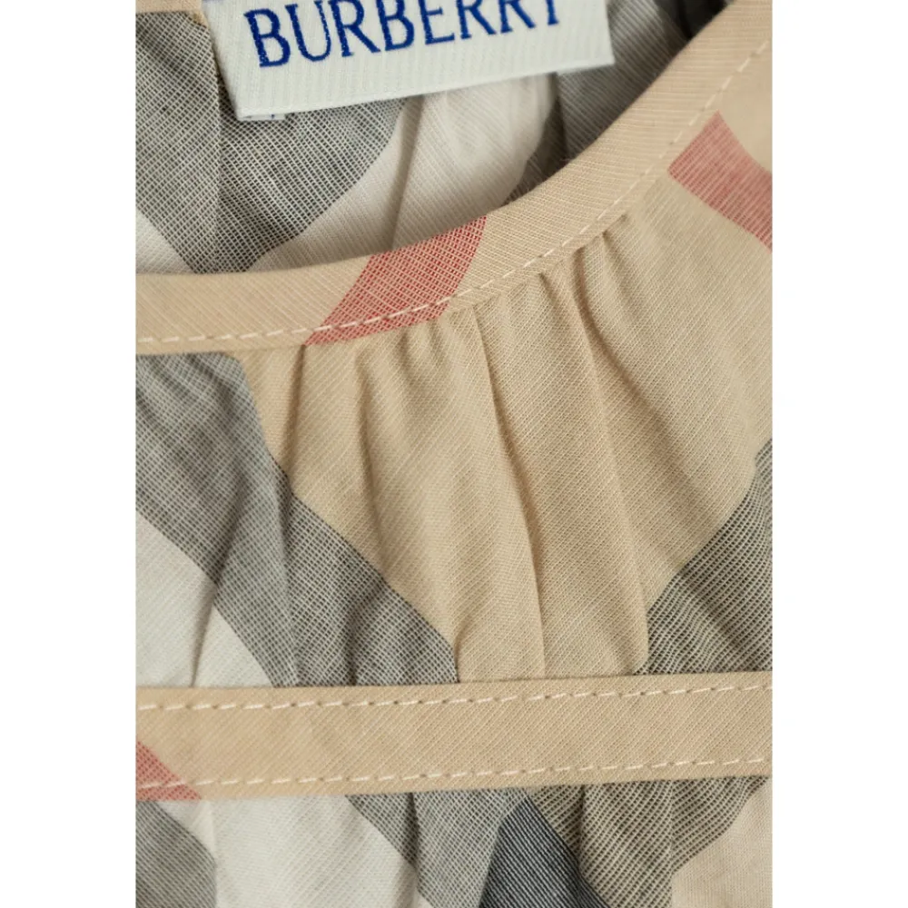 Kjoler & Nederdele<Burberry Kjole med ternet mønster Beige