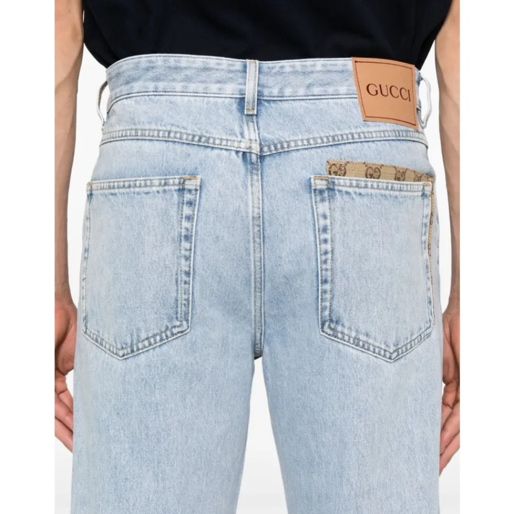 Jeans^Gucci Klar Denim Bomuld Jeans Blå
