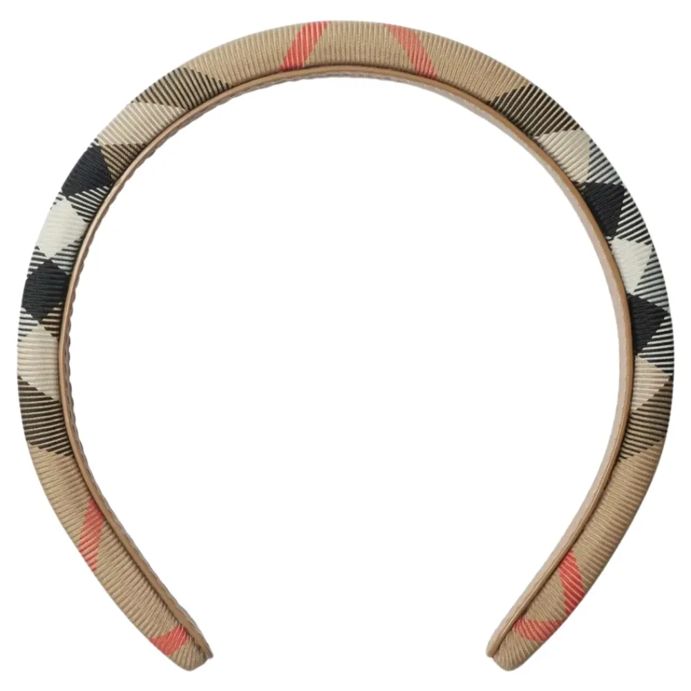 Hår Tilbehør^Burberry Klassisk Check Hovedbånd i Beige