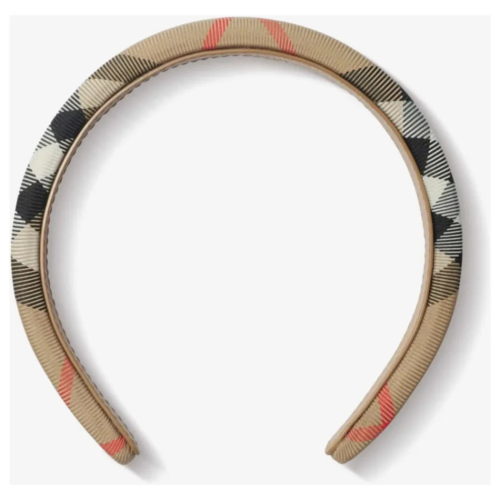 Hår Tilbehør^Burberry Klassisk Check Hovedbånd i Beige