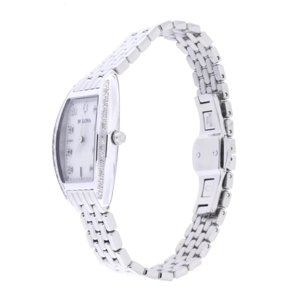 Ure^Bulova Klassisk Dame Diamant Ur Hvid
