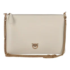 Clutch^PINKO Klassisk flad Pochette i Z14Q farve Hvid