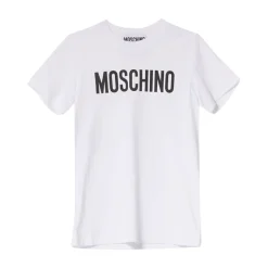 T-Shirts<Moschino Klassisk Bomuld Kortærmet T-shirt Hvid
