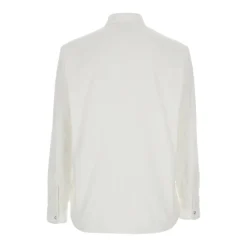 Skjorter<Moncler Klassisk Skjorte med Logo Patch Hvid