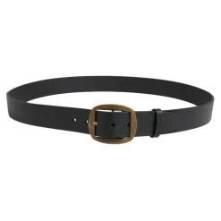 Bælter<Dolce & Gabbana Klassisk Læder Bælte med Metalspænde Sort