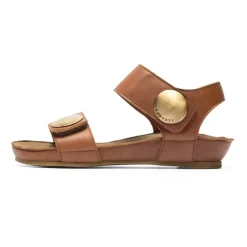 Sandaler^Cashott Klassisk lædersandal - Cognac Brun
