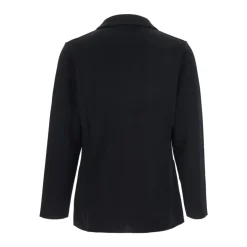 Jakkesæt^Lardini Klassisk strikket jakke med revers Sort