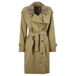Frakker^Burberry Klassisk Trenchcoat med Revers Grøn