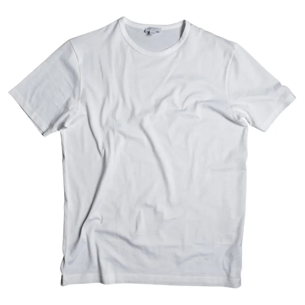 T-Shirts<Sunspel Klassisk T-shirt Hvid
