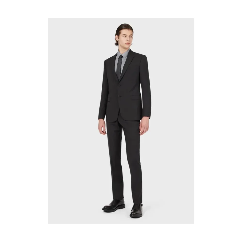 Jakkesæt<Emporio Armani Klassisk ulddragt Sort