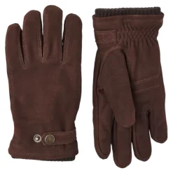 Handsker^Hestra Klassisk Varm Vinterhandske i Nubuck Gedeskind Brun