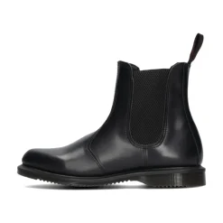 Chelsea Boots<Dr. Martens Klassiske Chelsea Boots Flora Læder Sort