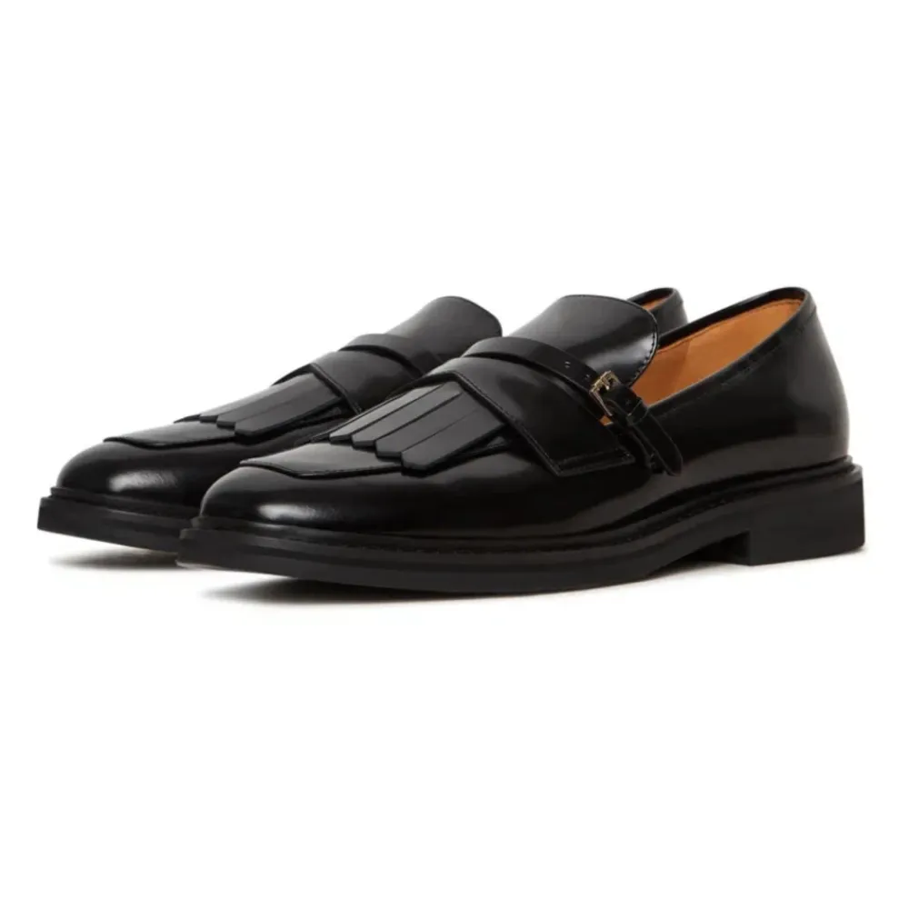 Loafers^Cesare Gaspari Klassiske frynsemokkasiner Sort