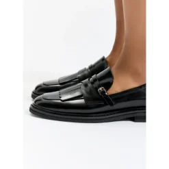 Loafers^Cesare Gaspari Klassiske frynsemokkasiner Sort