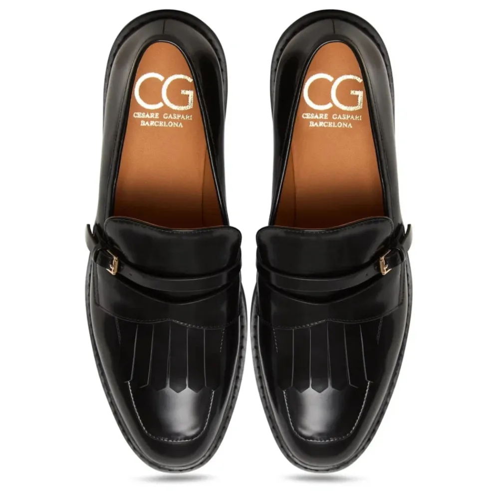 Loafers^Cesare Gaspari Klassiske frynsemokkasiner Sort