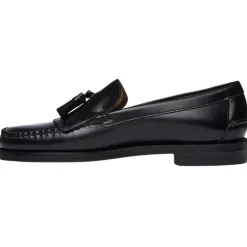 Loafers<Sebago Klassiske loafers i læder med frynser Sort
