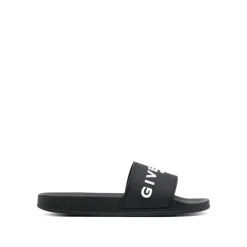 Sandaler<Givenchy Klassiske pool sliders med logo Sort