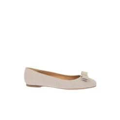 Ballerina Sko^Ferragamo Klassiske Slip-On Ballerina Sko Grå