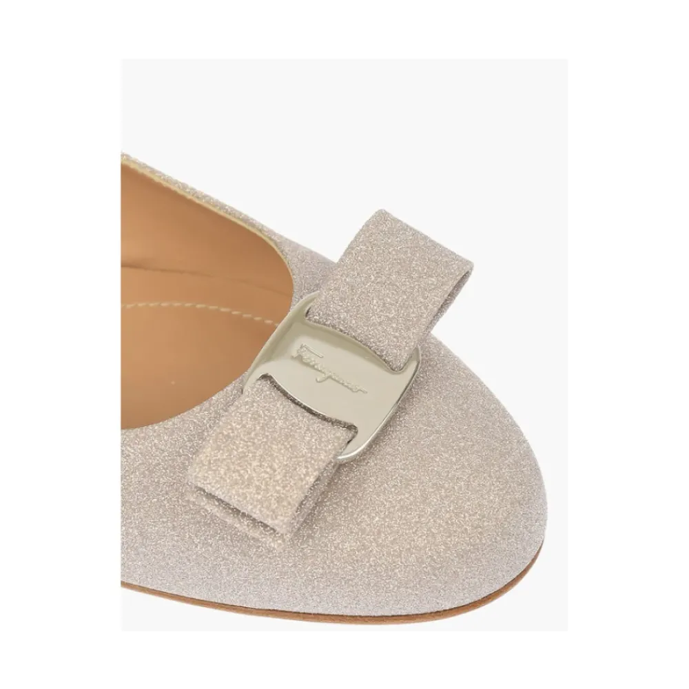 Ballerina Sko^Ferragamo Klassiske Slip-On Ballerina Sko Grå