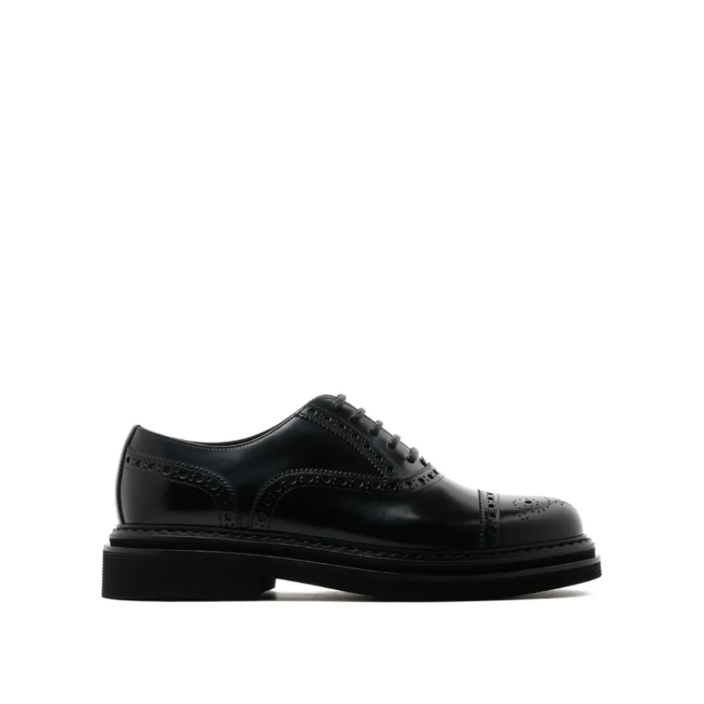Business Sko<Dolce & Gabbana Klassiske Wingtip Brogue Sko Sort