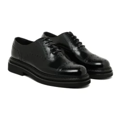 Business Sko<Dolce & Gabbana Klassiske Wingtip Brogue Sko Sort